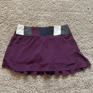 Lululemon Plum/Pow Pace Setter Running  Skirt
